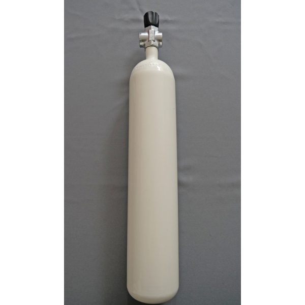 Tauchflasche 3 Liter 232bar komplett mit Ventil weiß