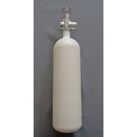 Tauchflasche 2 Liter 300bar komplett mit Ventil wei&szlig;