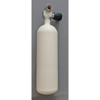 Diving bottle 2 litre 300bar complete with valve white