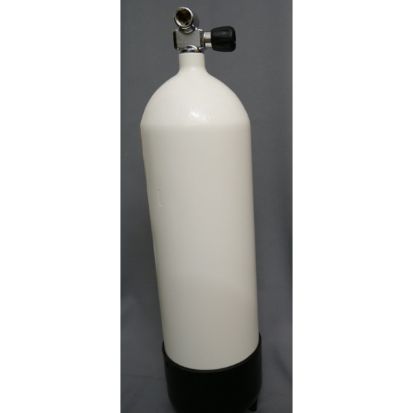 Tauchflasche 12 Liter 300bar komplett mit Ventil und Standfuss 178mm