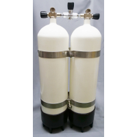 Double pack 20 liters 232bar compressed air with lockable...