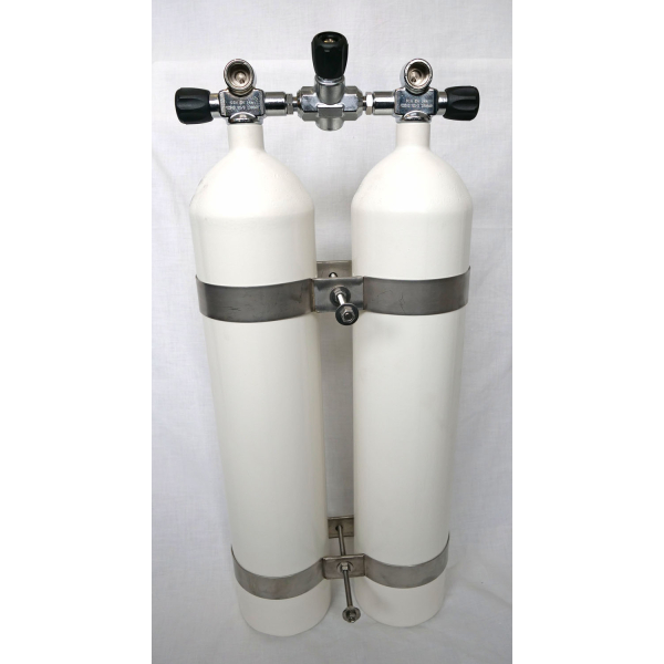 Double pack 7 liters 230bar compressed air with lockable bridge 185mm