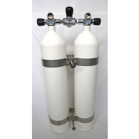 Double pack 7 liters 230bar compressed air with lockable bridge 185mm