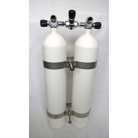 Double pack 8 liters 300bar compressed air with lockable...