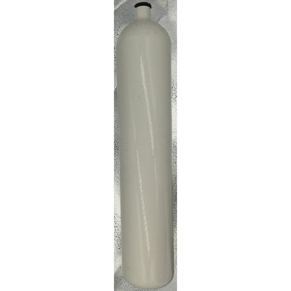Stahlflasche / Tauchflasche 3 Liter 300 bar 100mm M25x2 ohne Ventil weiß