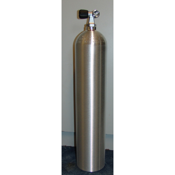Aluminium diving cylinder 5.7 litres (40cuf), 207 bar complete