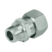 Straight cutting ring screw-in fitting light and heavy series with inch thread S8 - M16x1,5-G1/4"
