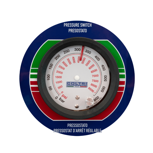 Schalt-Manometer Druckluft Genauigkeitsklasse 1.0 Microschalter eistellbar von 1bar bis 330bar