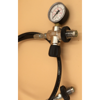 Überströmschlauch mit Manometer für Druckluft und Edelgase / Schweißgase bis 315bar