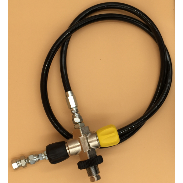 Compressed air filling hose for Coltri compressors with filling valve
