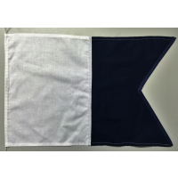 Taucherflagge Alpha Fahne blau - weiß 30x45cm