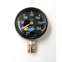 Pressure Gauge Finimeter, individually, black dial with...