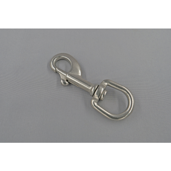 Stainless steel snap hook with eye 90mm long