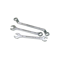 Double ring spanner set, 11-piece from 6 x 7 to 30 x 32 mm