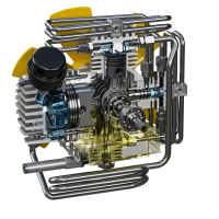 Atemluftkompressor 100 l/min 200/300 bar mit Verbrennungsmotor