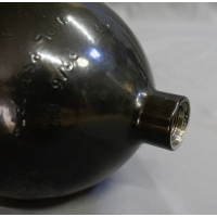 Stahlflasche / Tauchflasche 12 Liter 232 bar 171mm M25x2 ohne Ventil schwarz