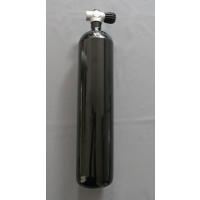 Diving bottle 4 litres complete with valve black lacquered M25x2