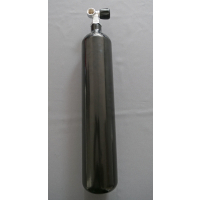 Tauchflasche 3 Liter 232bar komplett mit Ventil schwarz M25x2