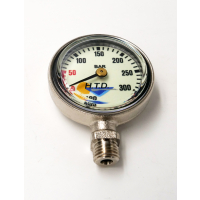 Finimeter single compressed air white dial with black labeling