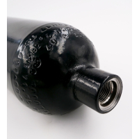 Stahlflasche / Tauchflasche 1,5 Liter 200 bar 83mm M18x1,5mm ohne Ventil schwarz