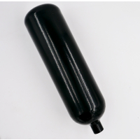 Stahlflasche / Tauchflasche 2 Liter 232 bar 100mm M18x1,5mm ohne Ventil, schwarz