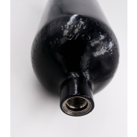 Steel cylinder / diving cylinder 2 litre 232 bar 100mm M18x1,5mm without valve, black