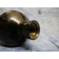 Stahlflasche / Tauchflasche 3 Liter 300 bar 100mm M18x1,5 ohne Ventil schwarz