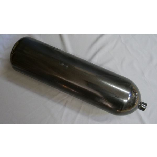 Steel bottle / diving bottle 10 liter 300 bar 178mm without attachments black
