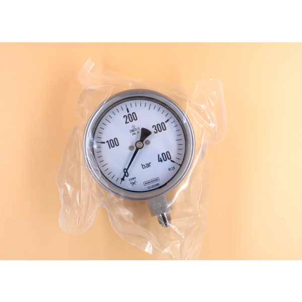 Pressure gauge cl. 1.0 for oxygen with inspection certificate