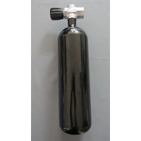 Tauchflasche 2 Liter 300bar komplett mit Ventil schwarz