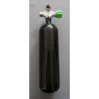 Tauchflasche 2 Liter 300bar komplett mit Ventil schwarz