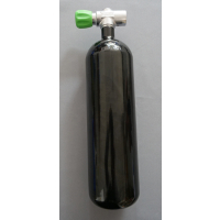 Diving bottle 2 litre 300bar complete with valve black