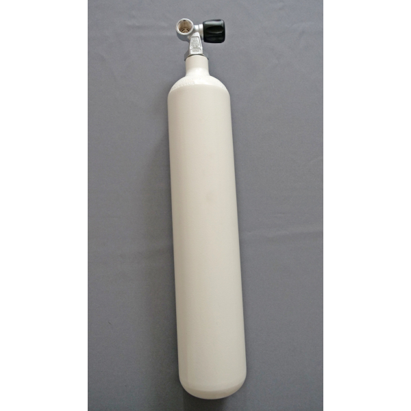 Diving bottle 3 litre 232bar complete with valve white M25x2