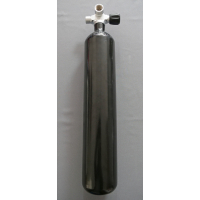 Tauchflasche 3 Liter 300bar komplett mit Ventil schwarz M25x2