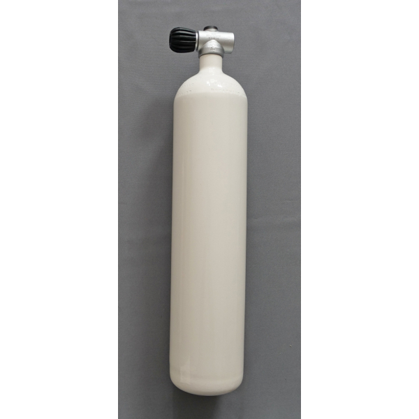 Tauchflasche 4 Liter 200bar komplett mit Ventil weiß M25x2