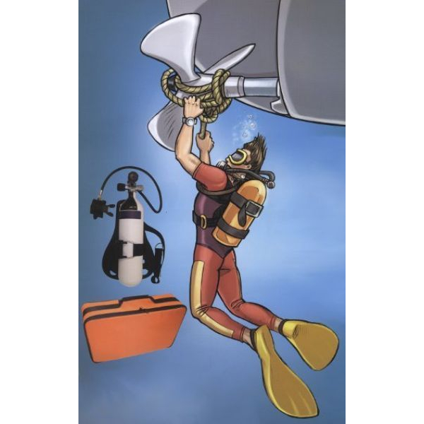Boat diving apparatus as complete system 6 litre 300bar diving cylinder, carrying frame and regulator