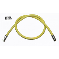 Medium pressure hose 250 cm for second stage or octopus connection 3/8 "UNF yellow