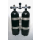 Double pack 5 liters 200bar compressed air with lockable bridge 186mm black