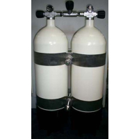 Double pack 15 liters 230bar with lockable bridge 215mm...