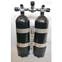 Double pack 6 liters 300bar compressed air with lockable...