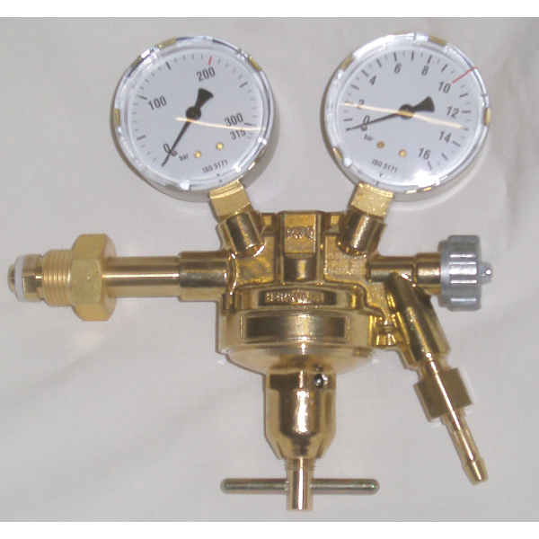 Cylinder pressure reducer compressed air from 300bar to 0-10bar connection G5/8" external thread