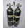 Double pack 10 litres 232bar 171mm compressed air with lockable bridge black