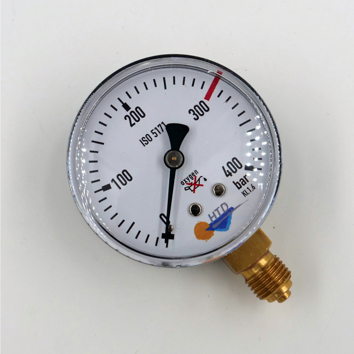 Ersatzmanometer Inhaltsmanometer 1/4 Sauerstoff 0-400 bar # EN 562 