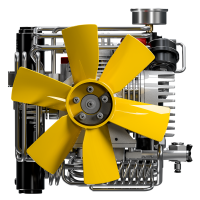 Breathing air compressor MINI COMPACT 100 l/min E-motor 230V 300bar 50Hz (MCH6 COMPACT) no