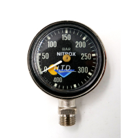 Nitrox Finimeter, individual, black dial with white lettering