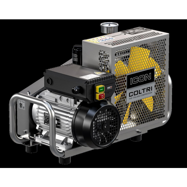 Atemluftkompressor 100 l/min E-Motor 230 V 232bar Edelstahlgehäuse Endabschaltung + Entwässerung