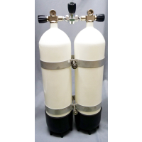 Double pack 12 liters 232bar 171mm compressed air with lockable bridge 185mm
